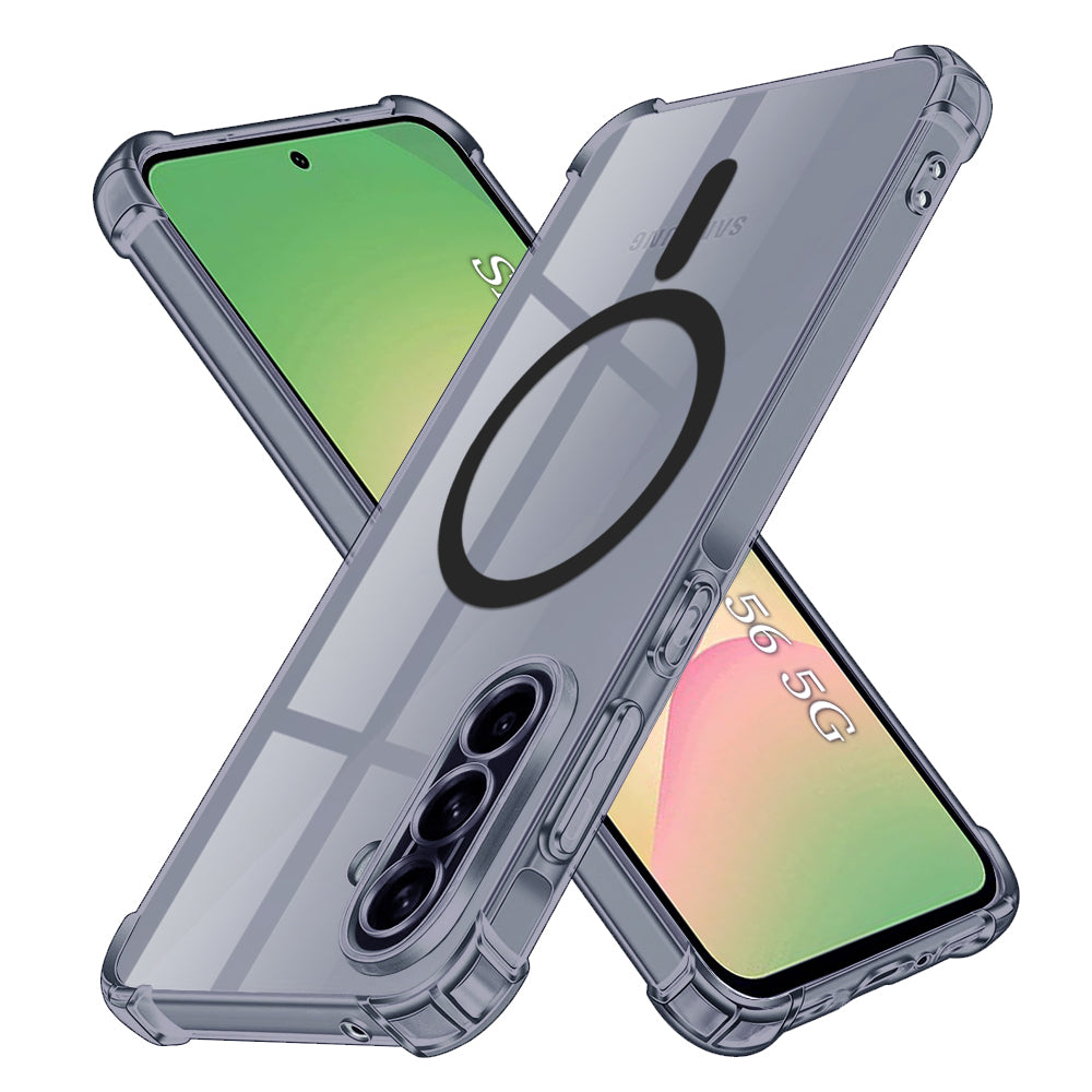 Калъф MagSafe за Samsung Galaxy A56 A566, Techsuit, Shockproof Clear, Опушен