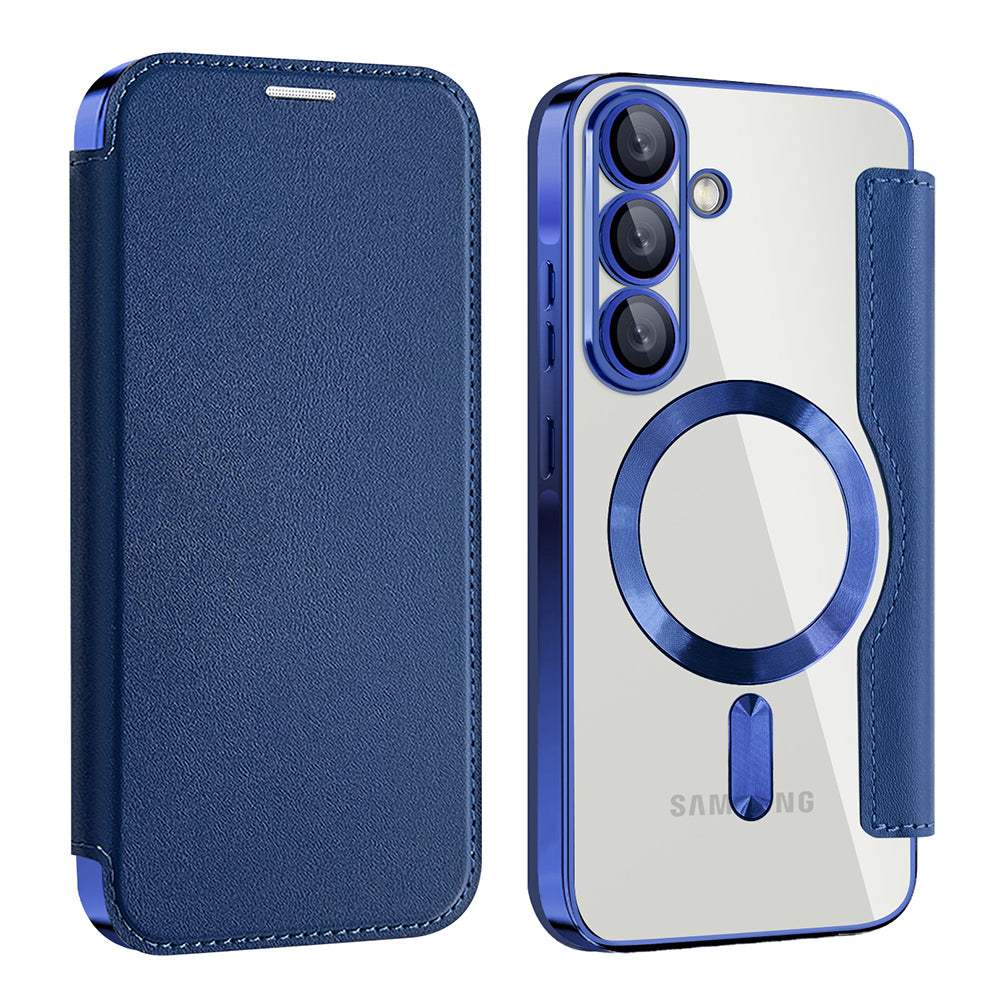 Калъф MagSafe за Samsung Galaxy A56 A566, Techsuit, SmartMag Book, Син