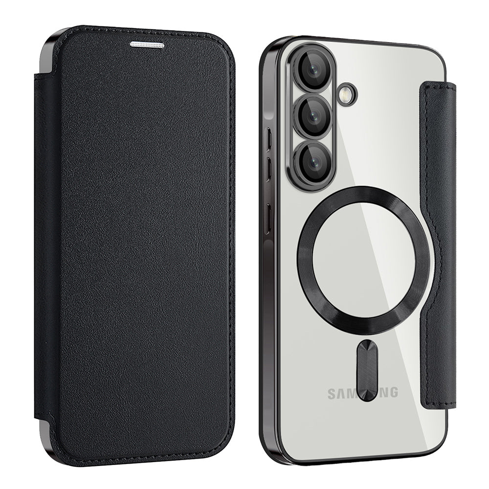 Калъф MagSafe за Samsung Galaxy A56 A566, Techsuit, SmartMag Book, Черен