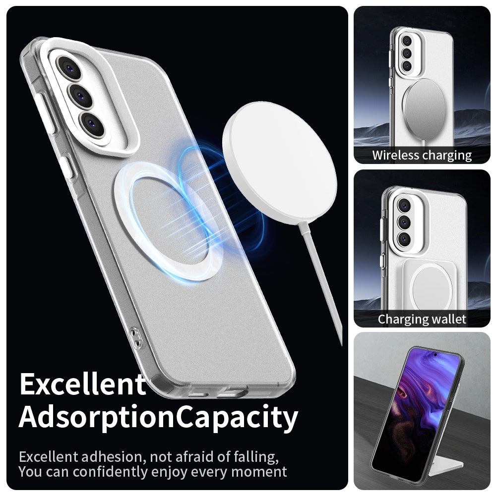Калъф MagSafe за Samsung Galaxy A57 5G, Techsuit, CandyCase, Бял