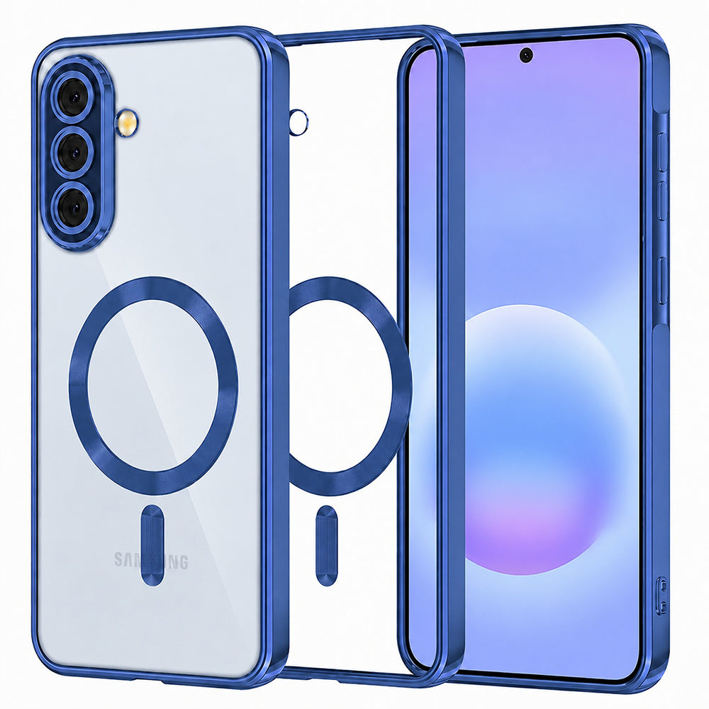 Калъф MagSafe за Samsung Galaxy A57 5G, Techsuit, Luxury Crystal, Тъмносин