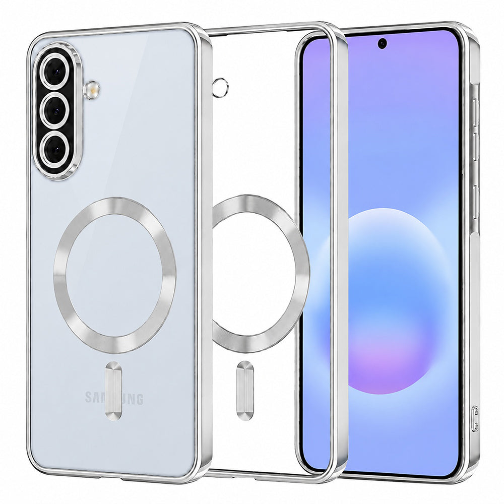 Калъф MagSafe за Samsung Galaxy A57 5G, Techsuit, Luxury Crystal, Сребрист
