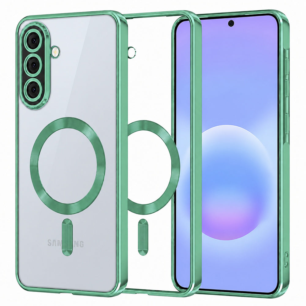 Калъф MagSafe за Samsung Galaxy A57 5G, Techsuit, Luxury Crystal, Светлозелен