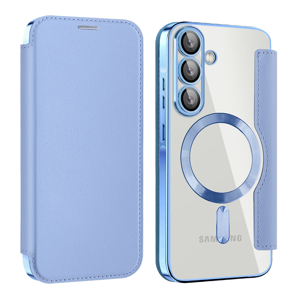 Калъф MagSafe за Samsung Galaxy A57 5G, Techsuit, SmartMag Book, Син