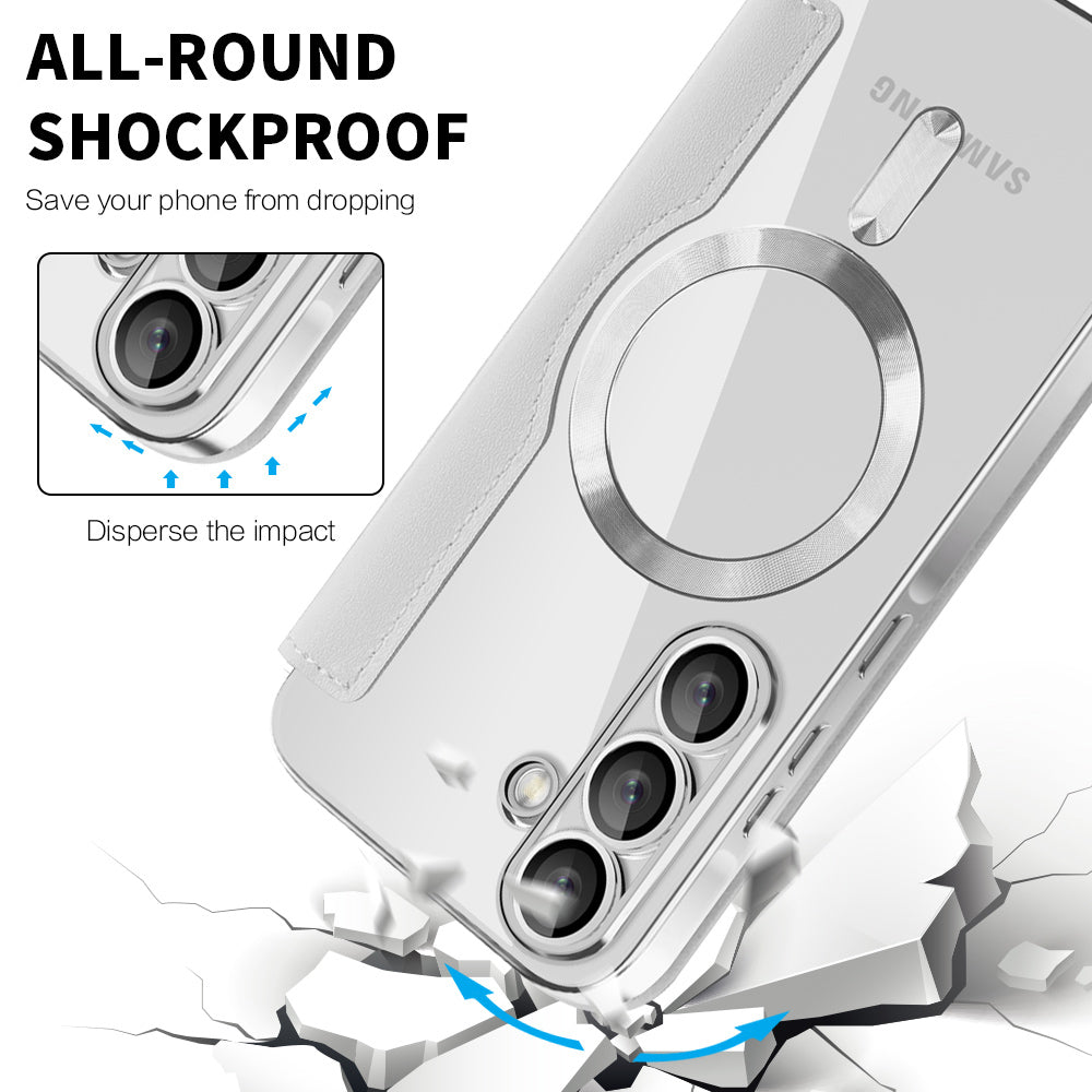 Калъф MagSafe за Samsung Galaxy A57 5G, Techsuit, SmartMag Book, Сив