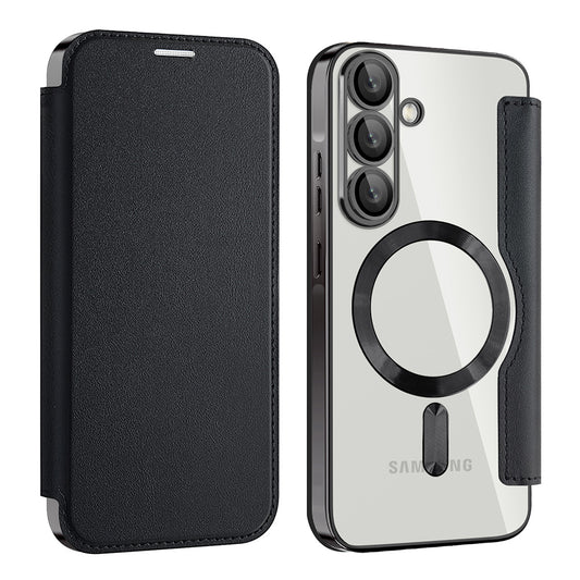 Калъф MagSafe за Samsung Galaxy A57 5G, Techsuit, SmartMag Book, Черен