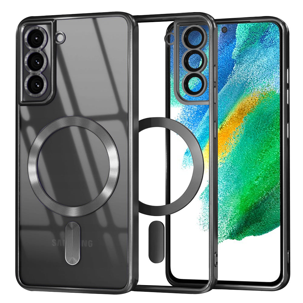 Калъф MagSafe за Samsung Galaxy S21 FE 5G G990, Techsuit, Luxury Crystal, Черен