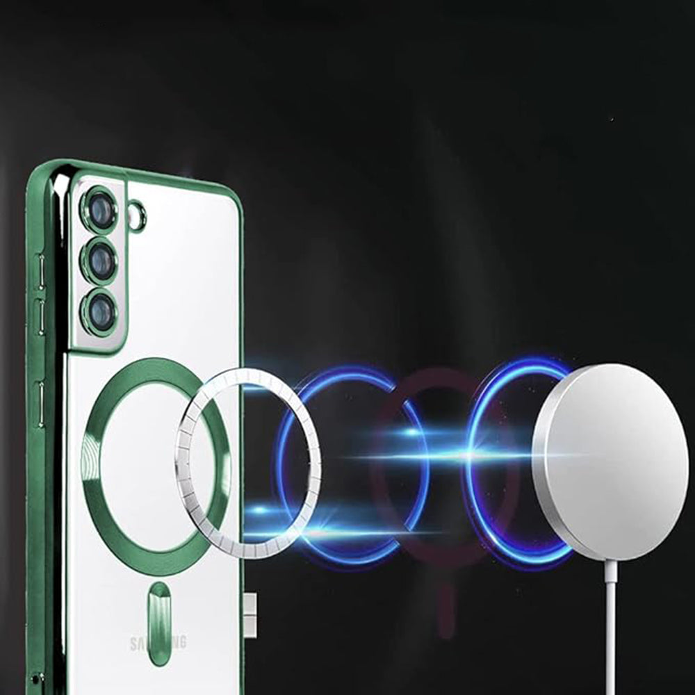 Калъф MagSafe за Samsung Galaxy S21 FE 5G G990, Techsuit, Luxury Crystal, Черен