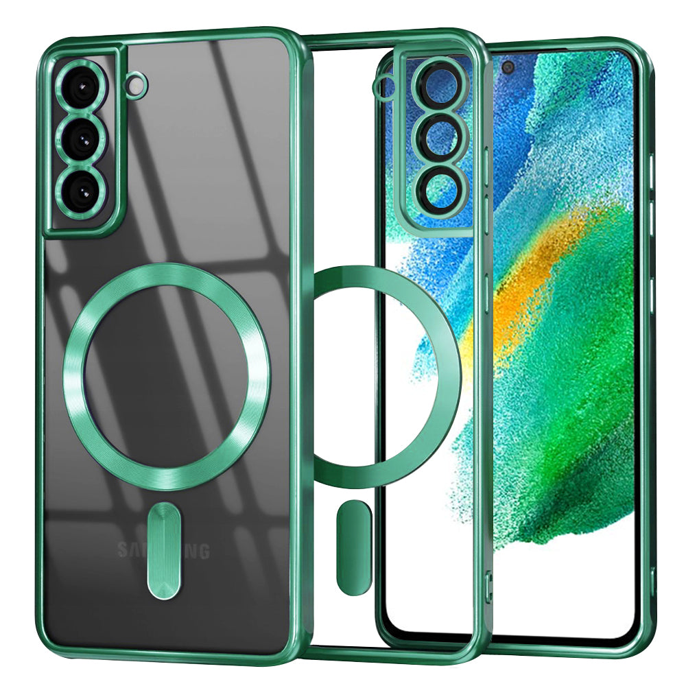 Калъф MagSafe за Samsung Galaxy S21 FE 5G G990, Techsuit, Luxury Crystal, Светлозелен