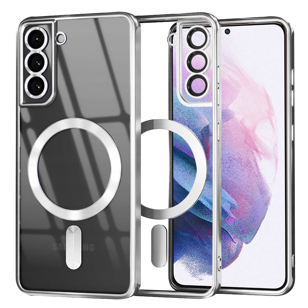 Калъф MagSafe за Samsung Galaxy S21+ 5G G996, Techsuit, Luxury Crystal, Сребрист