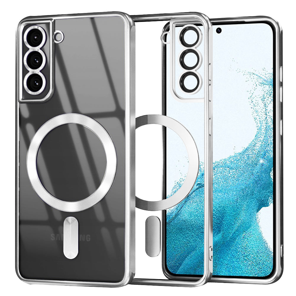 Калъф MagSafe за Samsung Galaxy S22 5G S901, Techsuit, Luxury Crystal, Сребрист