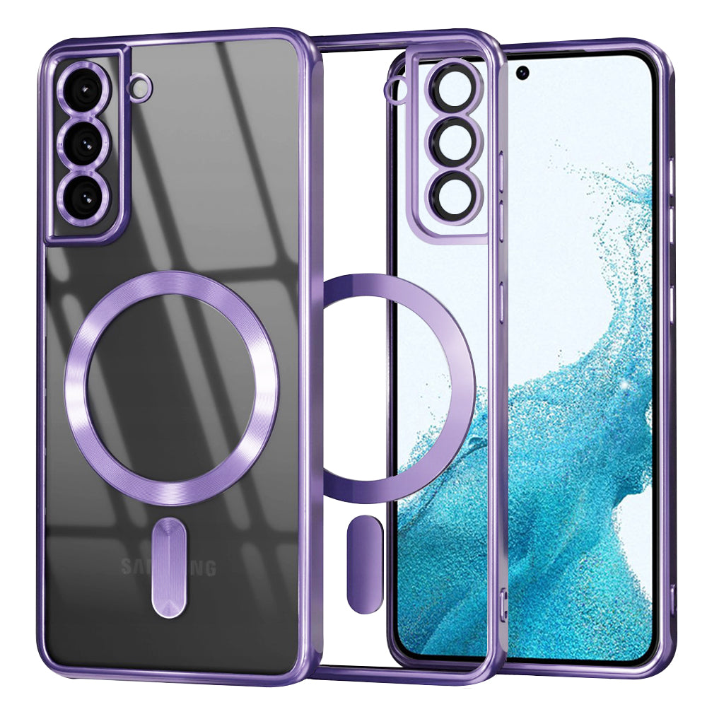 Калъф MagSafe за Samsung Galaxy S22 5G S901, Techsuit, Luxury Crystal, Светло лилав