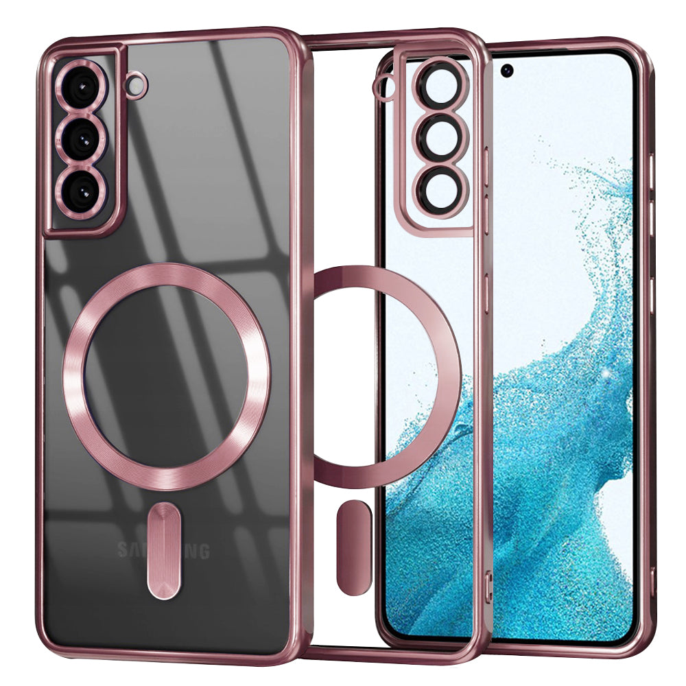 Калъф MagSafe за Samsung Galaxy S22 5G S901, Techsuit, Luxury Crystal, Розов