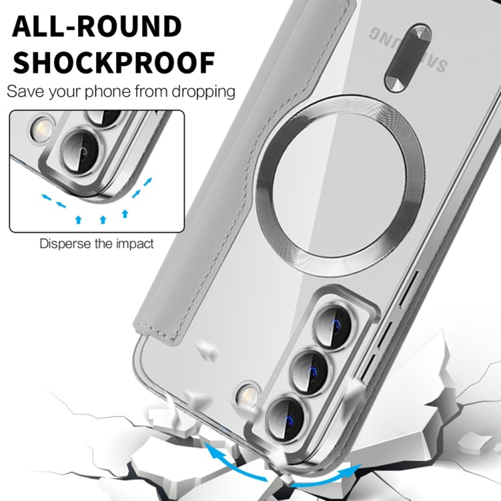 Калъф MagSafe за Samsung Galaxy S22 5G S901, Techsuit, SmartMag Book, Сив