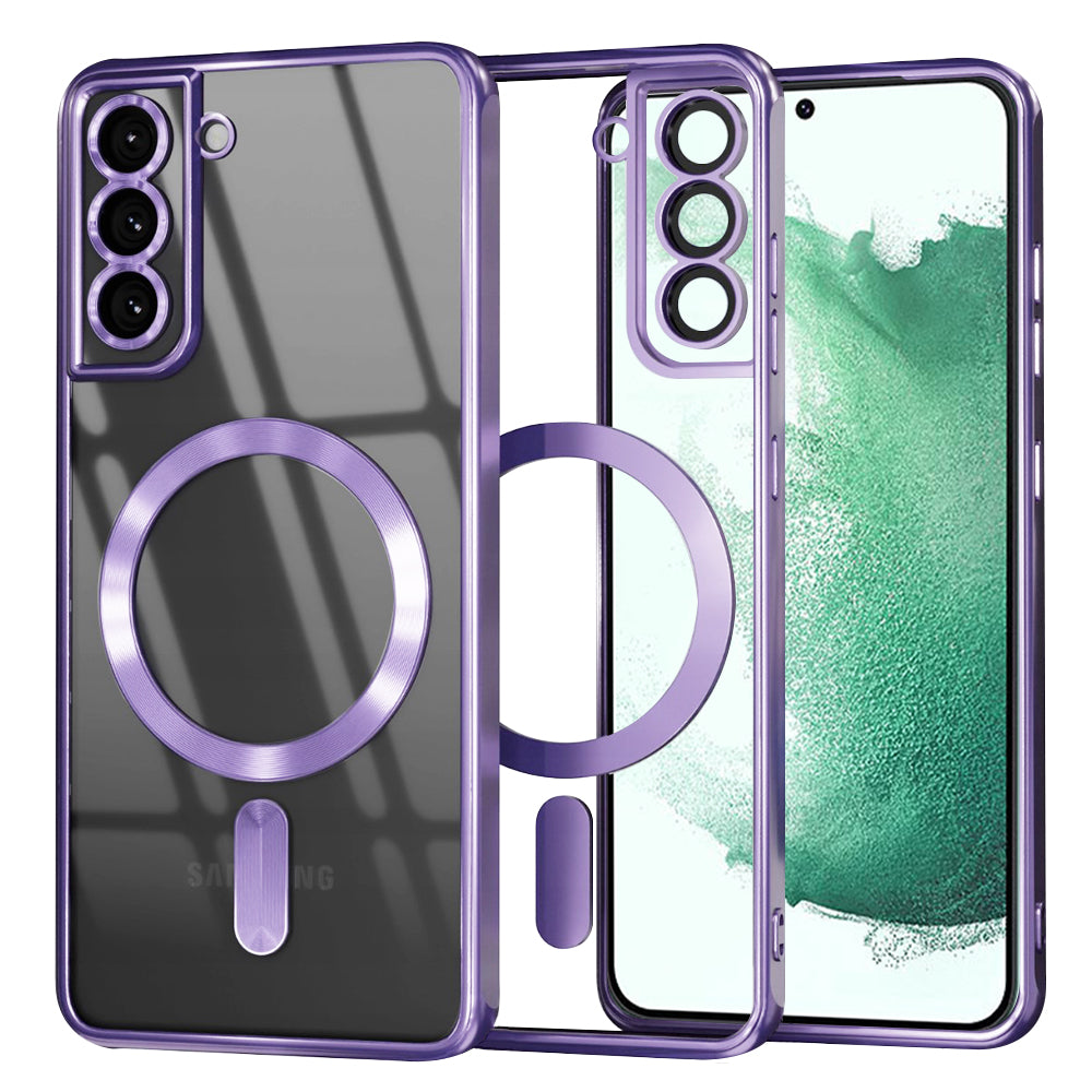 Калъф MagSafe за Samsung Galaxy S22+ 5G S906, Techsuit, Luxury Crystal, Светло лилав