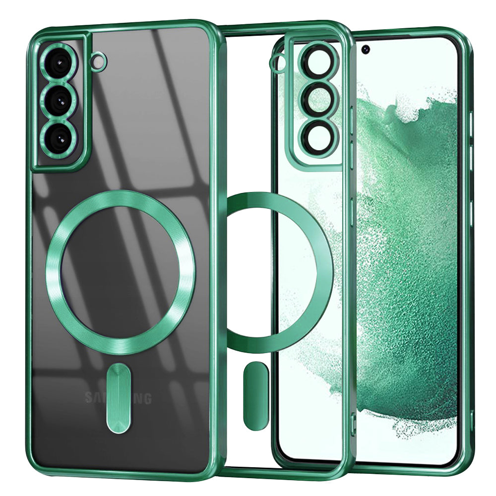 Калъф MagSafe за Samsung Galaxy S22+ 5G S906, Techsuit, Luxury Crystal, Светлозелен