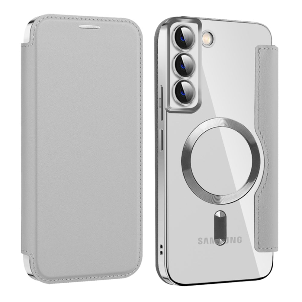 Калъф MagSafe за Samsung Galaxy S22+ 5G S906, Techsuit, SmartMag Book, Сив