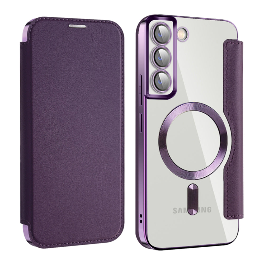 Калъф MagSafe за Samsung Galaxy S22+ 5G S906, Techsuit, SmartMag Book, Лилав