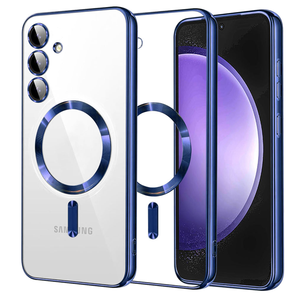 Калъф MagSafe за Samsung Galaxy S23 FE S711, Techsuit, Luxury Crystal, Тъмносин