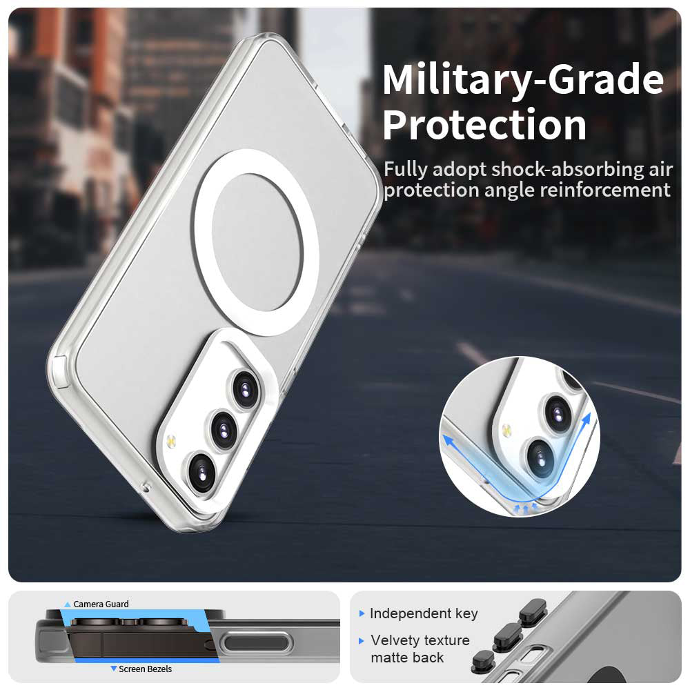 Калъф MagSafe за Samsung Galaxy S23+ S916, Techsuit, CandyCase, Бял