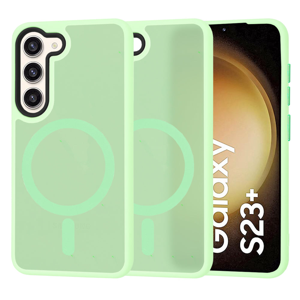 Калъф MagSafe за Samsung Galaxy S23+ S916, Techsuit, HaloFrost, Светлозелен