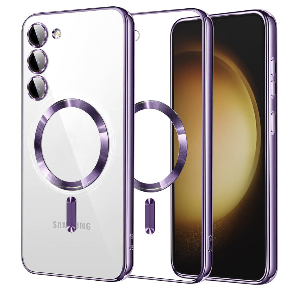 Калъф MagSafe за Samsung Galaxy S23+ S916, Techsuit, Luxury Crystal, Светло лилав