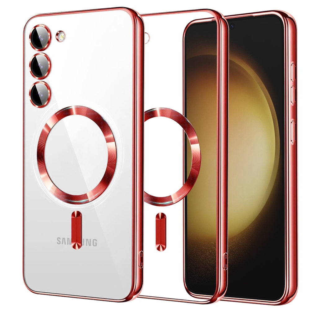 Калъф MagSafe за Samsung Galaxy S23+ S916, Techsuit, Luxury Crystal, Червен