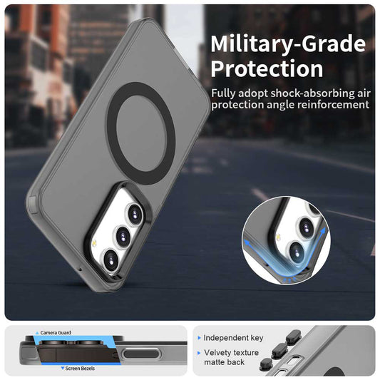 MagSafe калъф за Samsung Galaxy S23 S911, Techsuit, CandyCase, Черен