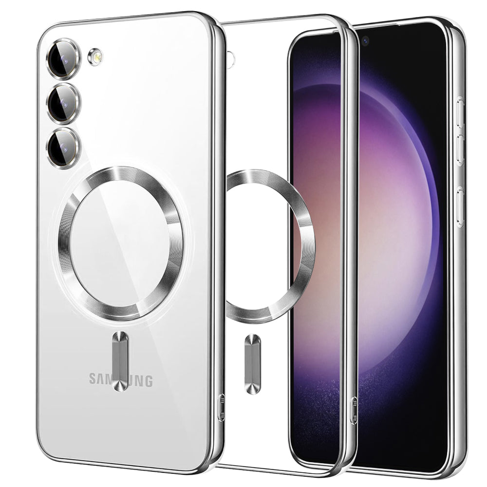 Калъф MagSafe за Samsung Galaxy S23 S911, Techsuit, Luxury Crystal, Сребрист