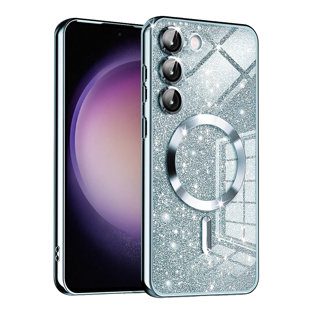 Калъф MagSafe за Samsung Galaxy S23 S911, Techsuit, Luxury Glitter, Bleu