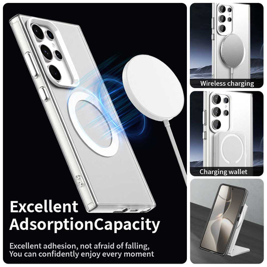 Калъф MagSafe за Samsung Galaxy S23 Ultra S918, Techsuit, CandyCase, Бял