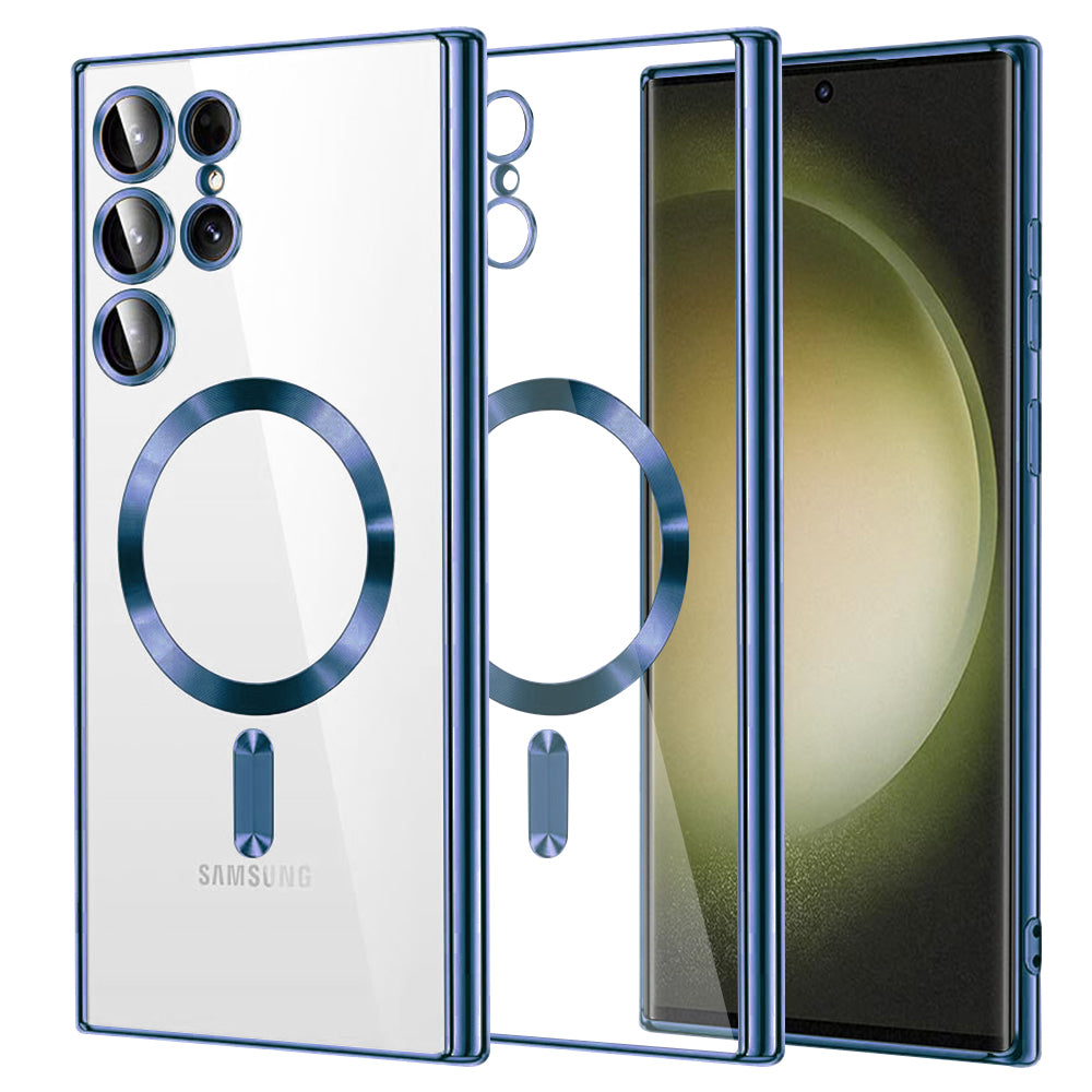 Калъф MagSafe за Samsung Galaxy S23 Ultra S918, Techsuit, Luxury Crystal, Тъмносин