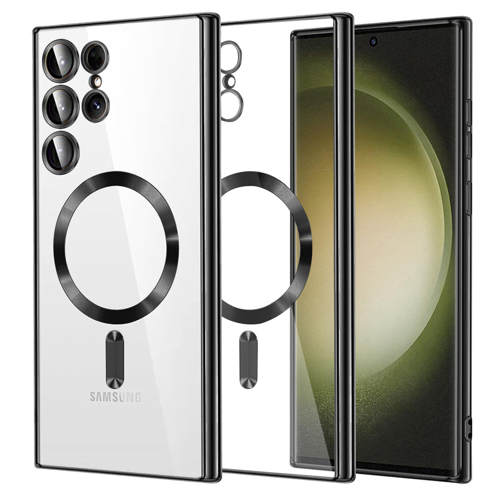 Калъф MagSafe за Samsung Galaxy S23 Ultra S918, Techsuit, Luxury Crystal, Черен