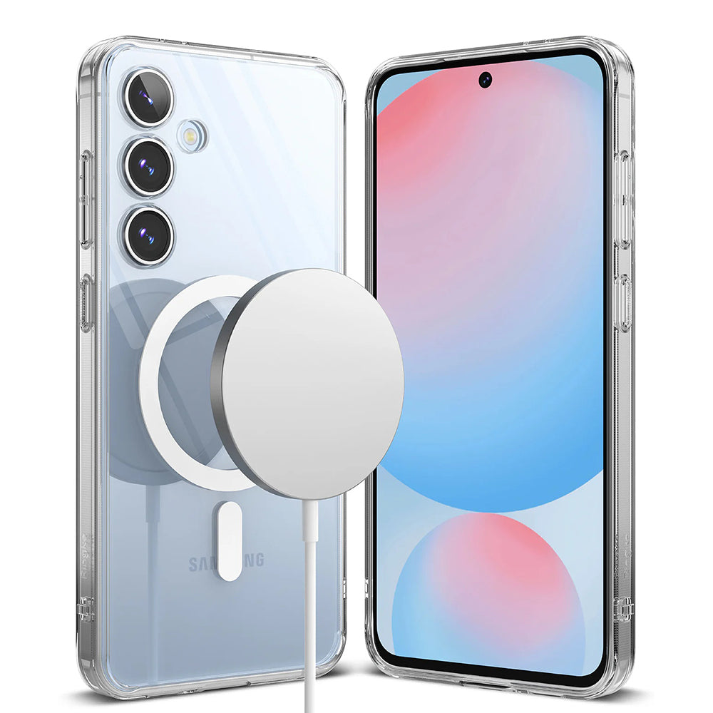 Калъф MagSafe за Samsung Galaxy S24 FE S721, Ringke, Fusion, Прозрачен