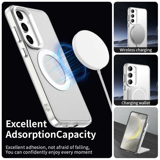 Калъф MagSafe за Samsung Galaxy S24 FE S721, Techsuit, CandyCase, Бял