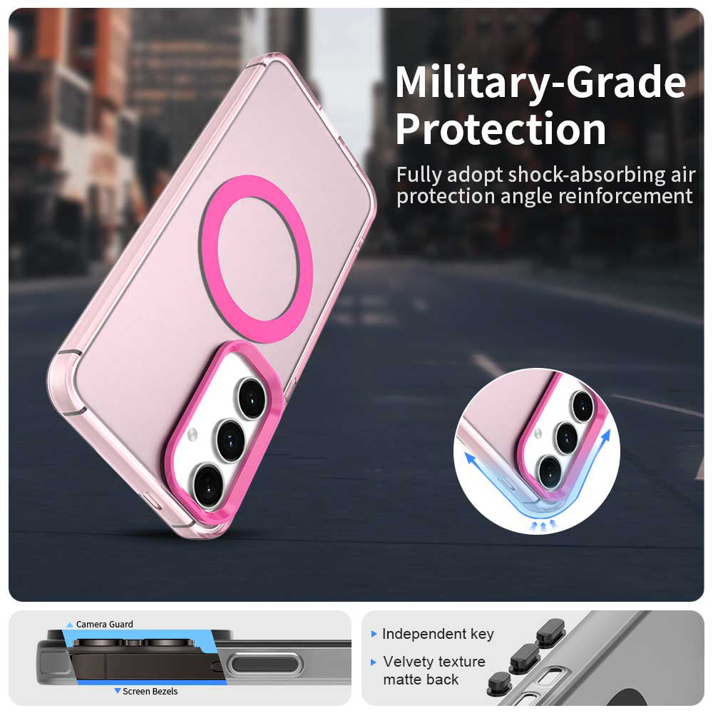 Калъф MagSafe за Samsung Galaxy S24 FE S721, Techsuit, CandyCase, Розов