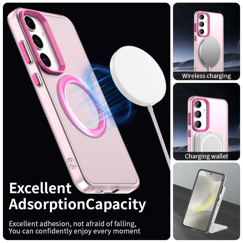 Калъф MagSafe за Samsung Galaxy S24 FE S721, Techsuit, CandyCase, Розов