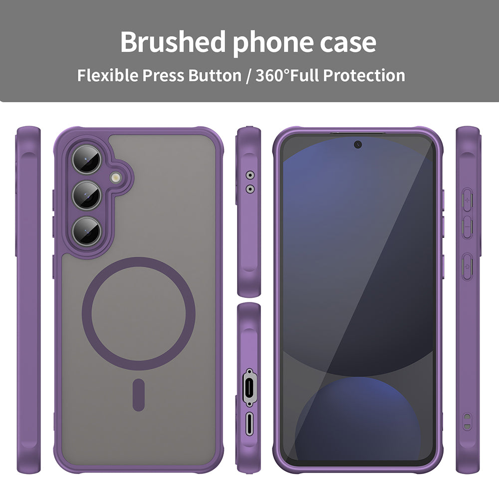 Калъф MagSafe за Samsung Galaxy S24 FE S721, Techsuit, HaloFrost II, Лилав