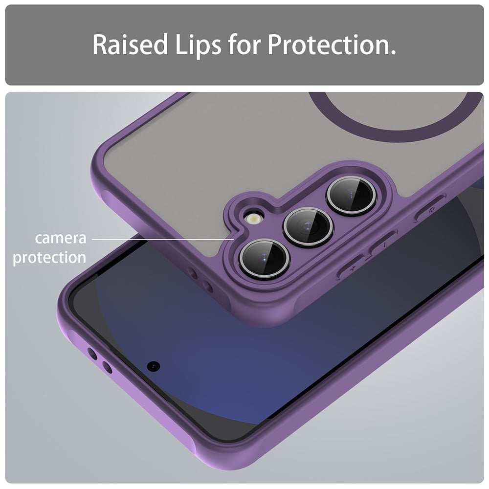Калъф MagSafe за Samsung Galaxy S24 FE S721, Techsuit, HaloFrost II, Лилав