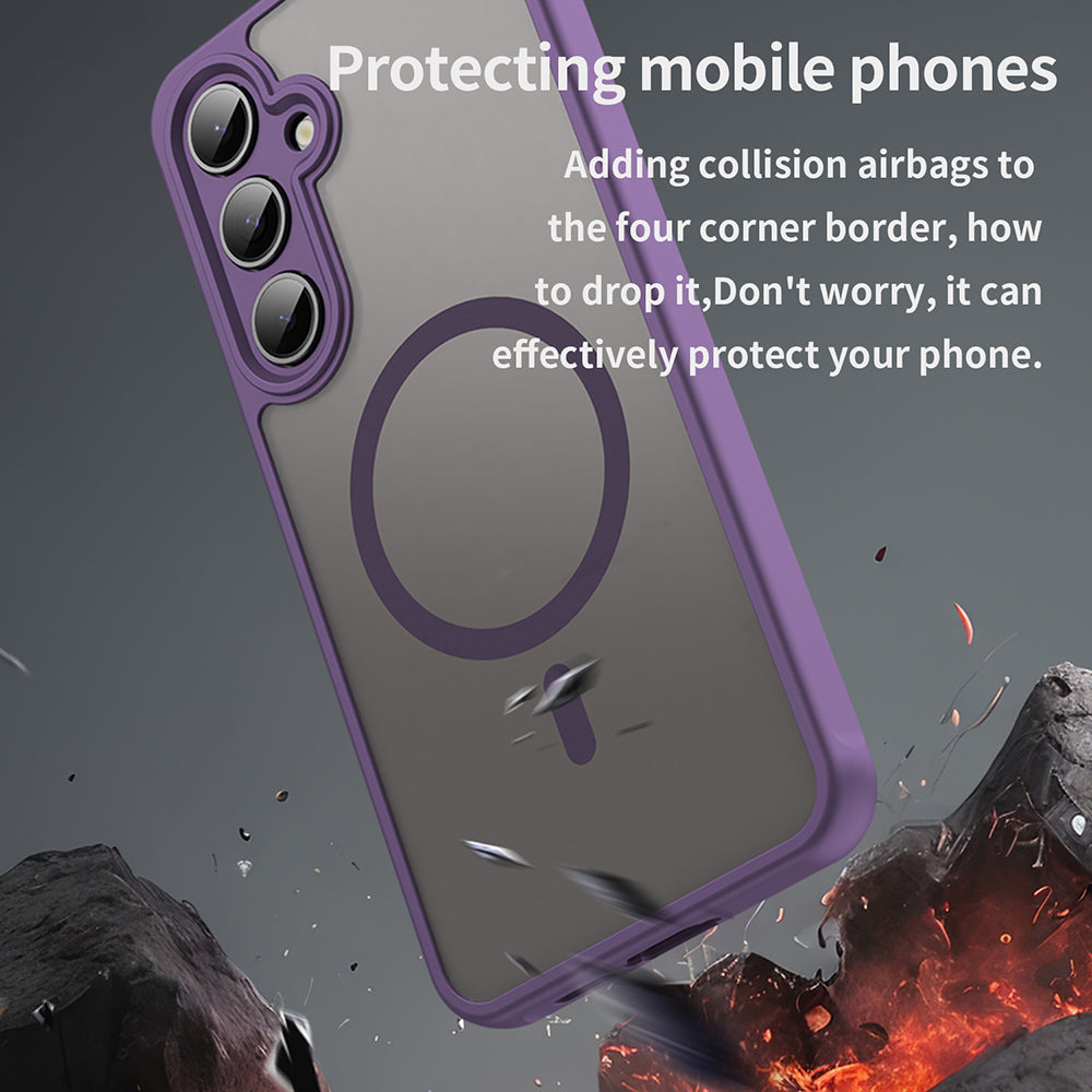 Калъф MagSafe за Samsung Galaxy S24 FE S721, Techsuit, HaloFrost II, Лилав
