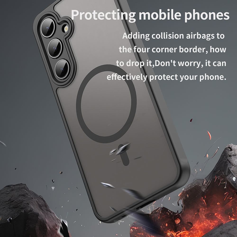 Калъф MagSafe за Samsung Galaxy S24 FE S721, Techsuit, HaloFrost II, Черен