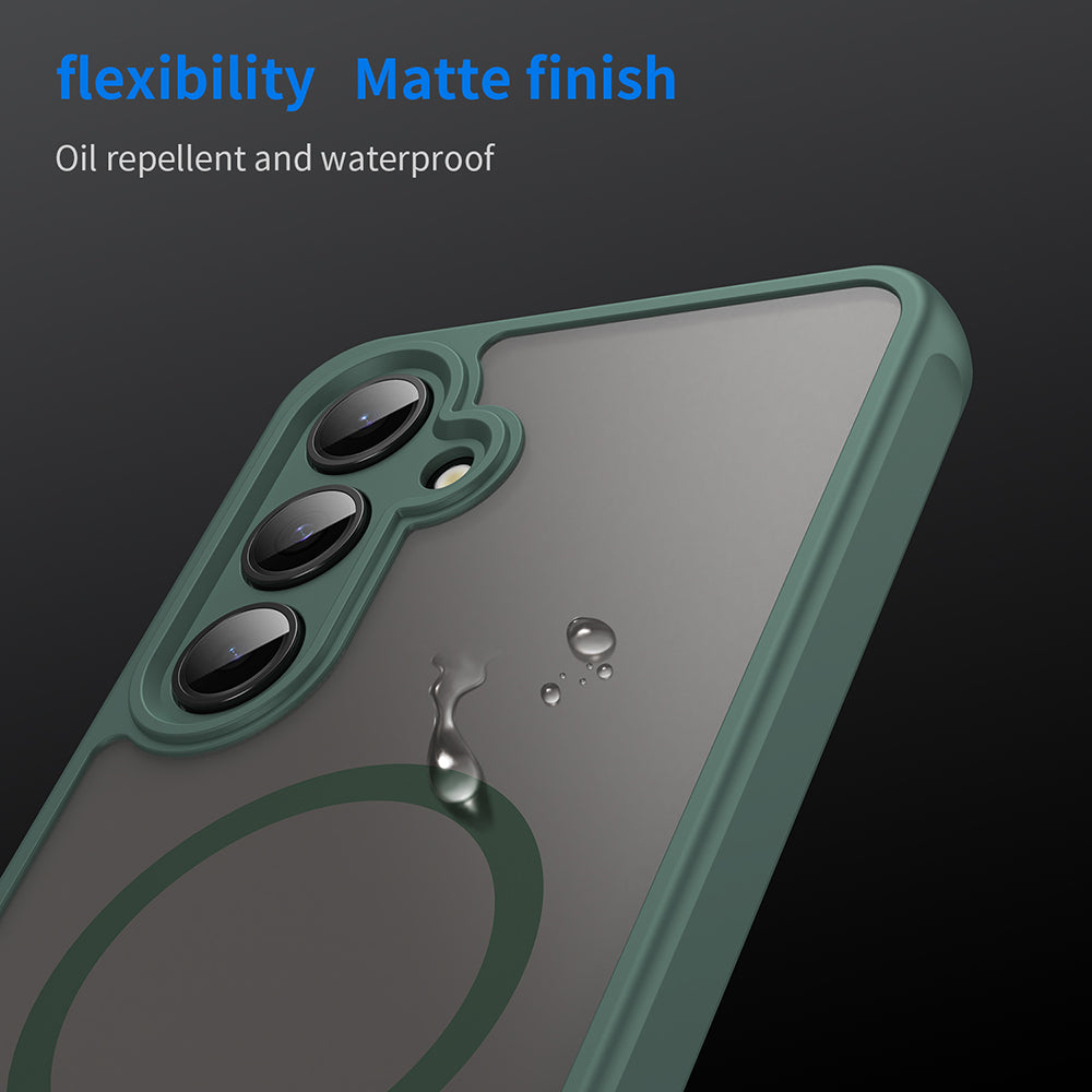 Калъф MagSafe за Samsung Galaxy S24 FE S721, Techsuit, HaloFrost II, Зелен