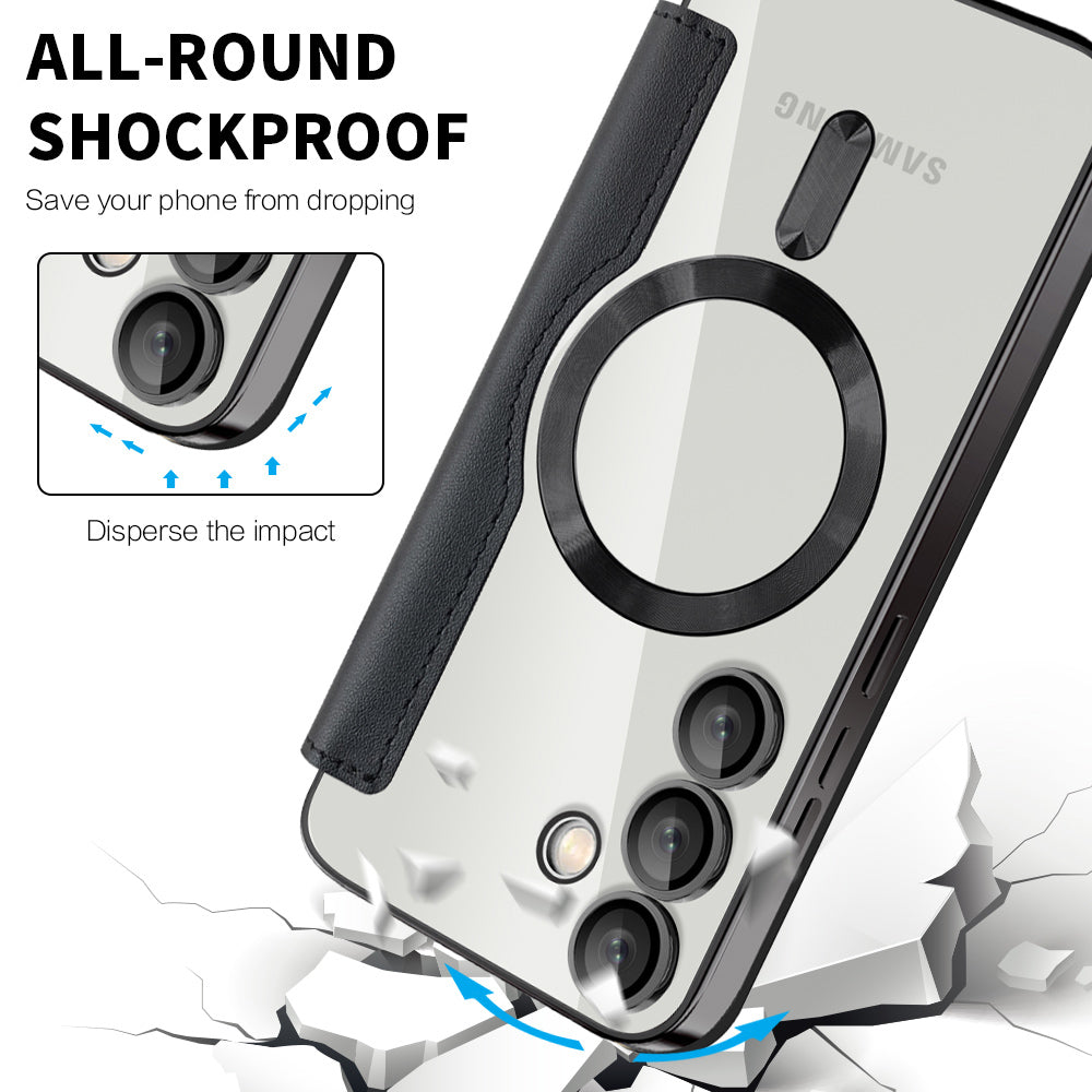 Калъф MagSafe за Samsung Galaxy S24 FE S721, Techsuit, SmartMag Book, Черен