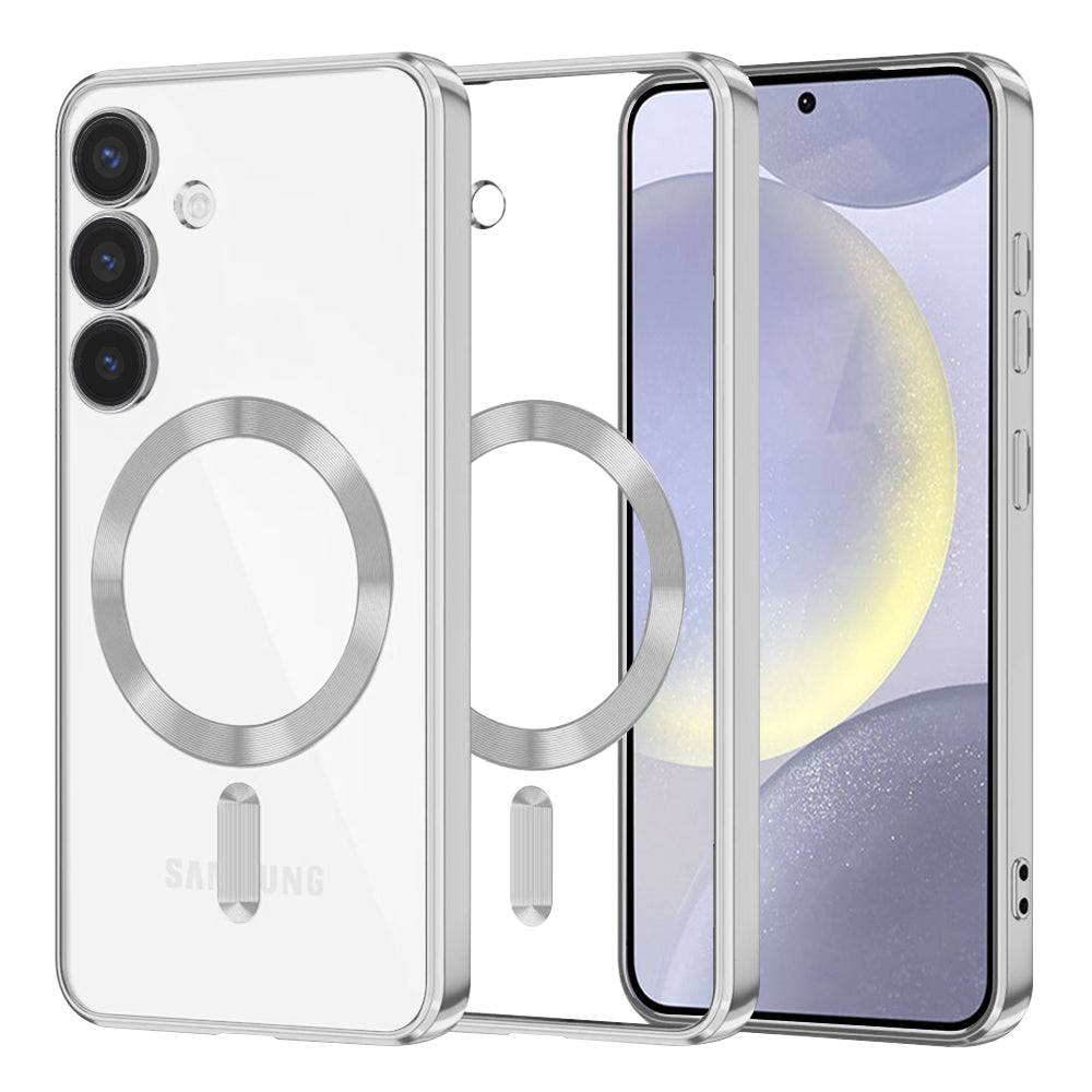 Калъф MagSafe за Samsung Galaxy S24+ S926, Techsuit, Luxury Crystal, Сребрист