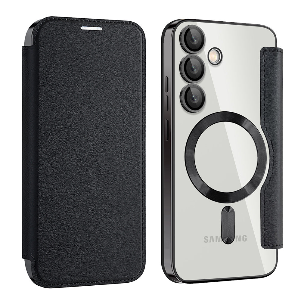 Калъф MagSafe за Samsung Galaxy S24+ S926, Techsuit, SmartMag Book, Черен