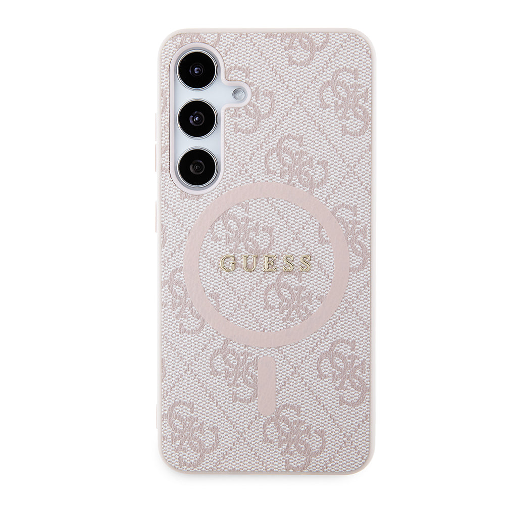 Калъф MagSafe за Samsung Galaxy S24 S921, Guess, 4G Collection, Розов