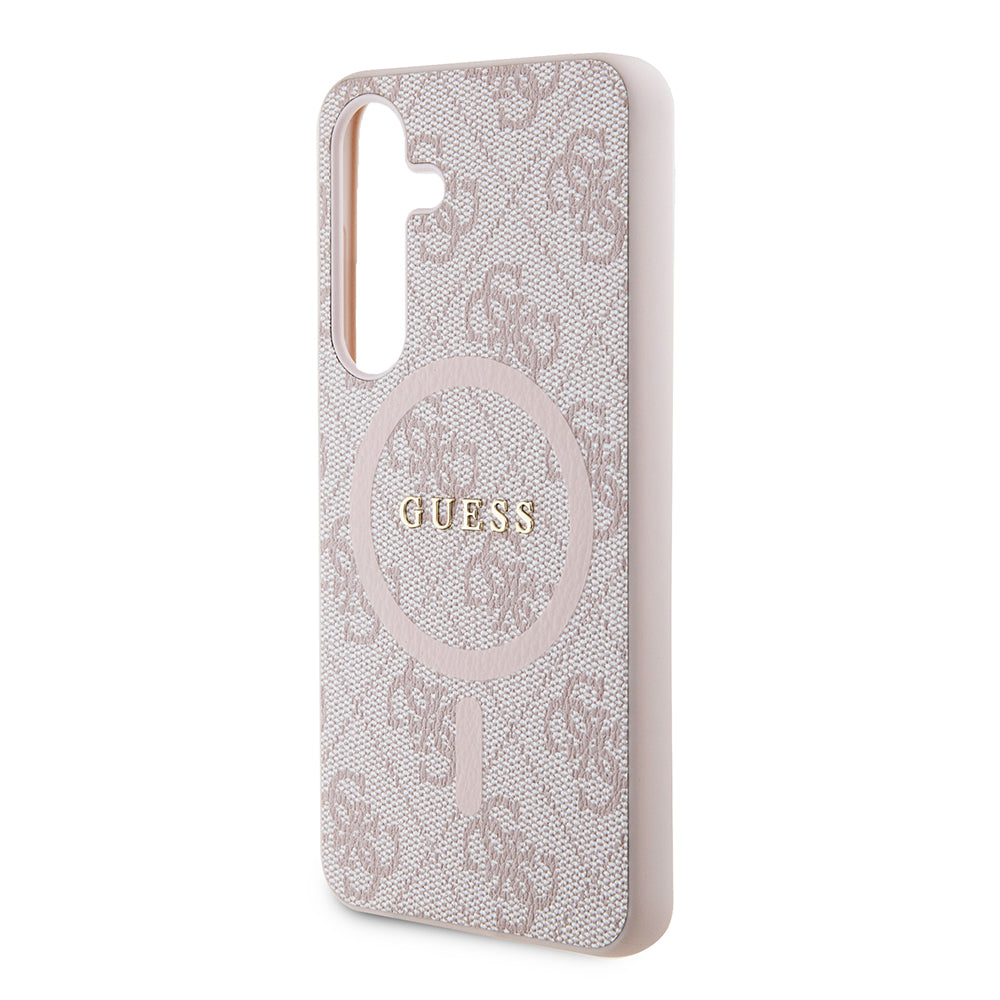 Калъф MagSafe за Samsung Galaxy S24 S921, Guess, 4G Collection, Розов