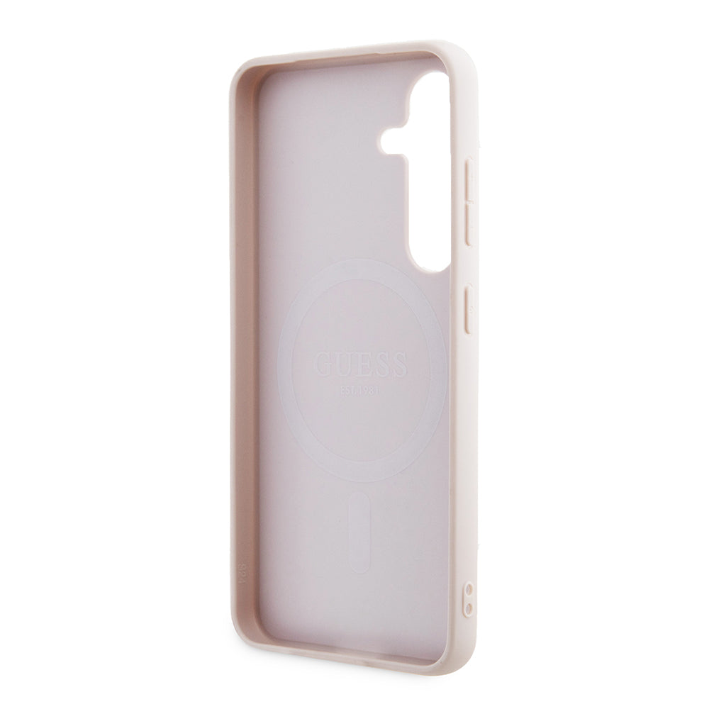 Калъф MagSafe за Samsung Galaxy S24 S921, Guess, 4G Collection, Розов