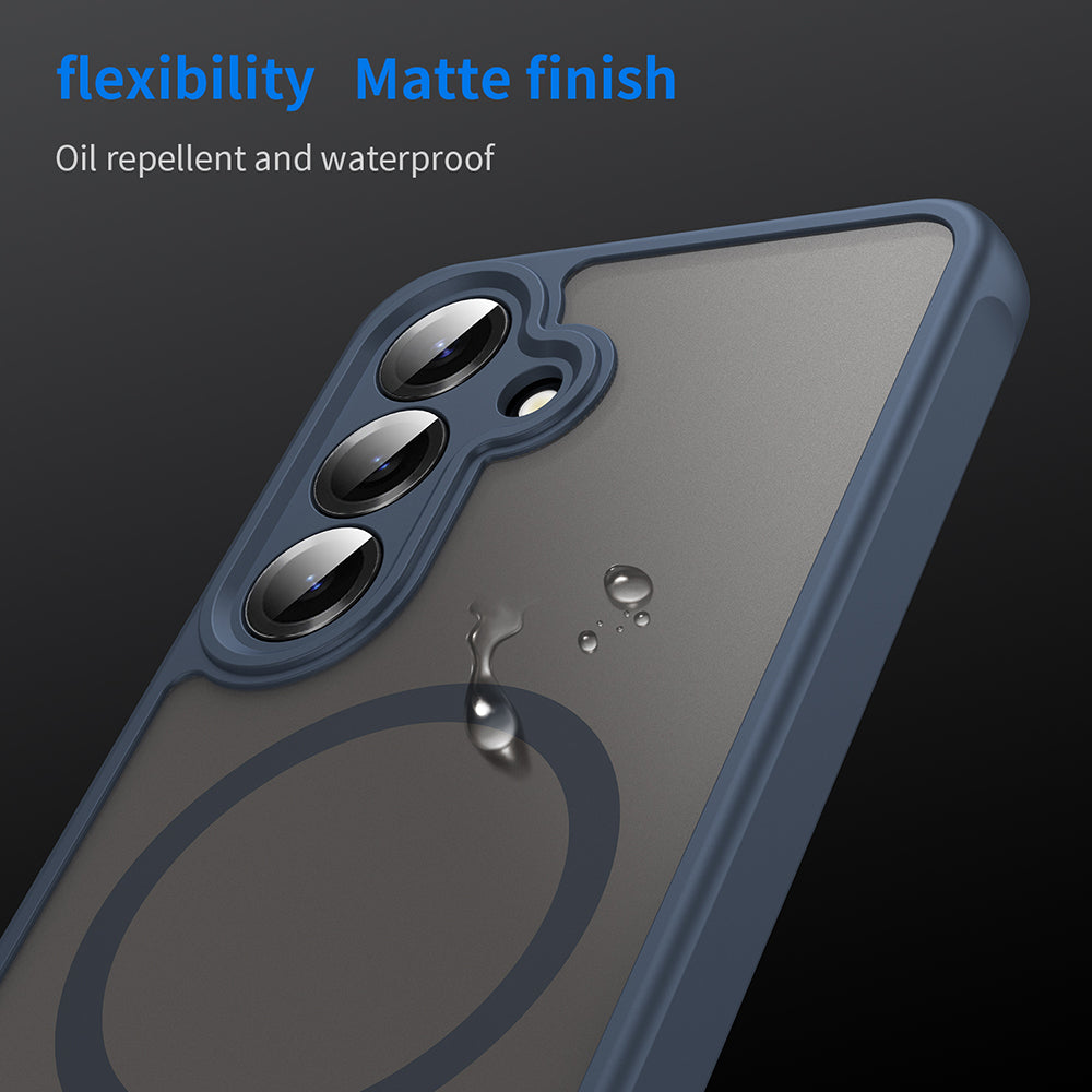 Калъф MagSafe за Samsung Galaxy S24 S921, Techsuit, HaloFrost II, Тъмносин