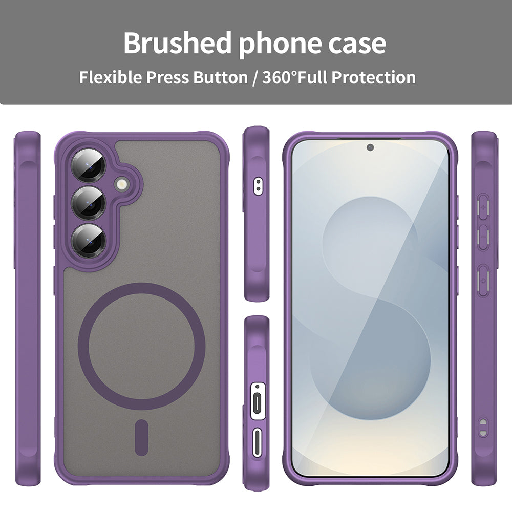 Калъф MagSafe за Samsung Galaxy S24 S921, Techsuit, HaloFrost II, Лилав